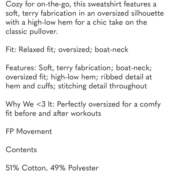 FP Movement by Free People: One To Beat Pullover in Riviera Blue NWT - Picture 5 of 15